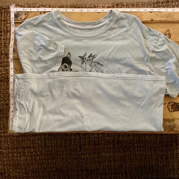 DISNEY BAMBI TOP THUMPER MINT GREEN TOP SHORT SLEEVE T-SHIRT STRETCH L - Picture 8 of 8